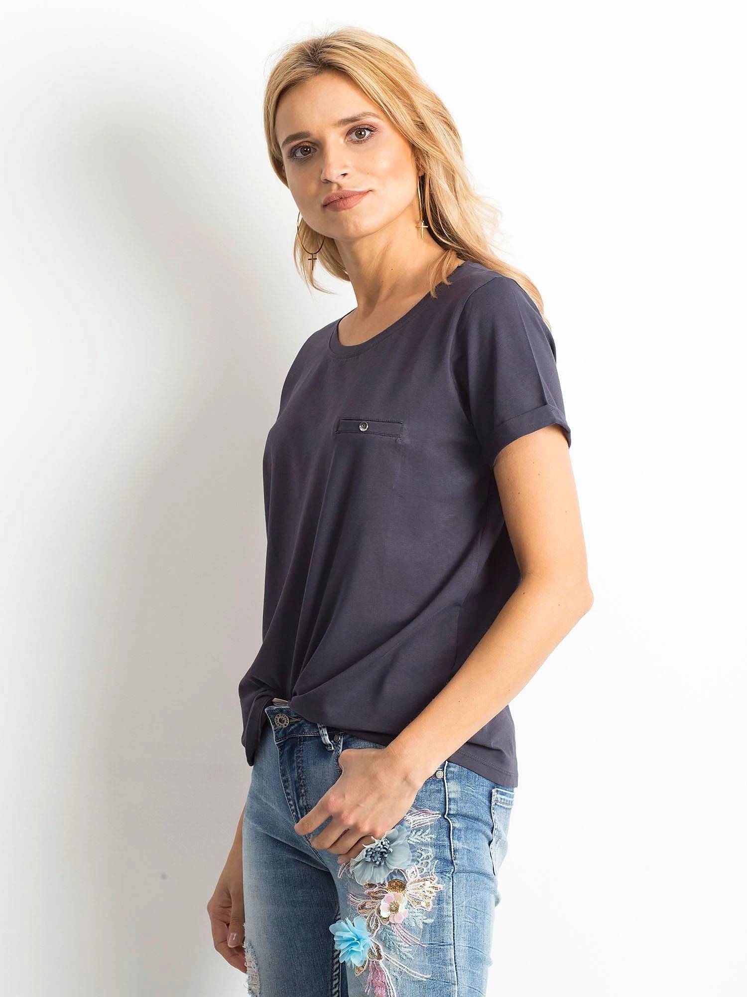 Basic Feel Good Marškinėliai-RV-TS-4838.46P-grafitas