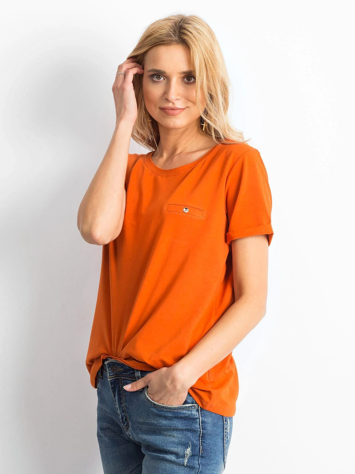 Basic Feel Good Marškinėliai-RV-TS-4838.51P-tamsiai oranžiniai