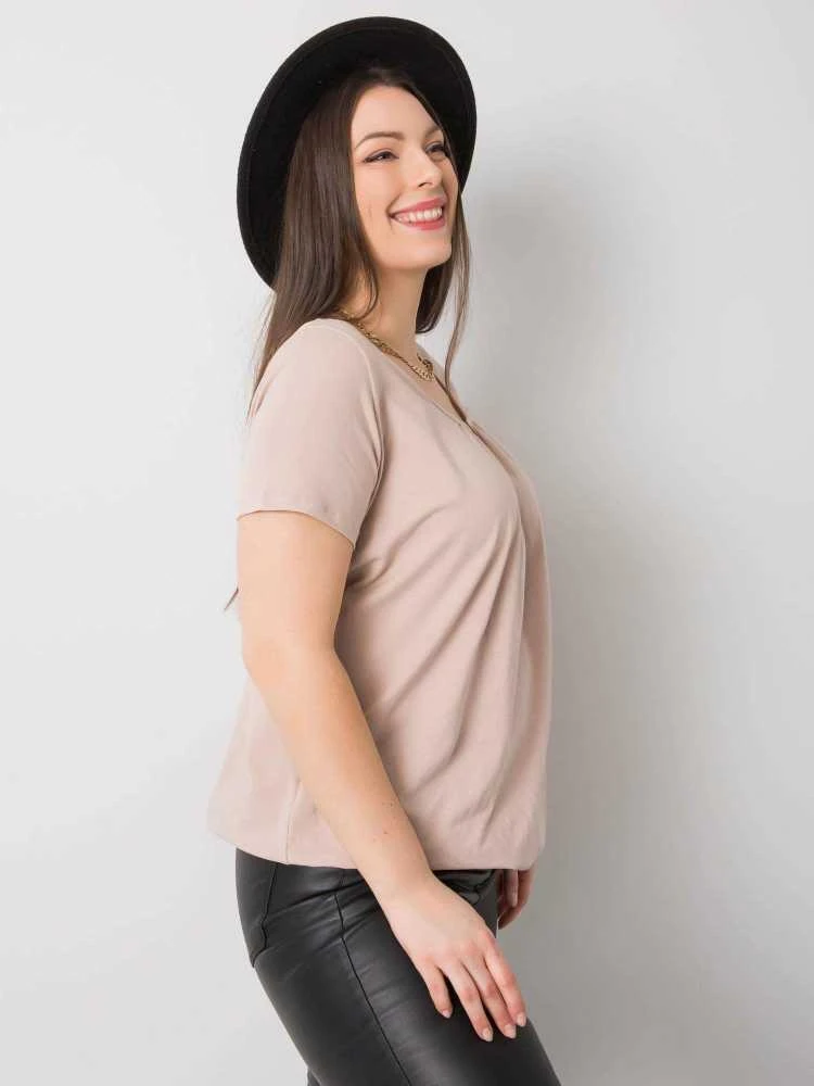 Basic Feel Good Marškinėliai-RV-TS-6320.85P-smėlio spalvos