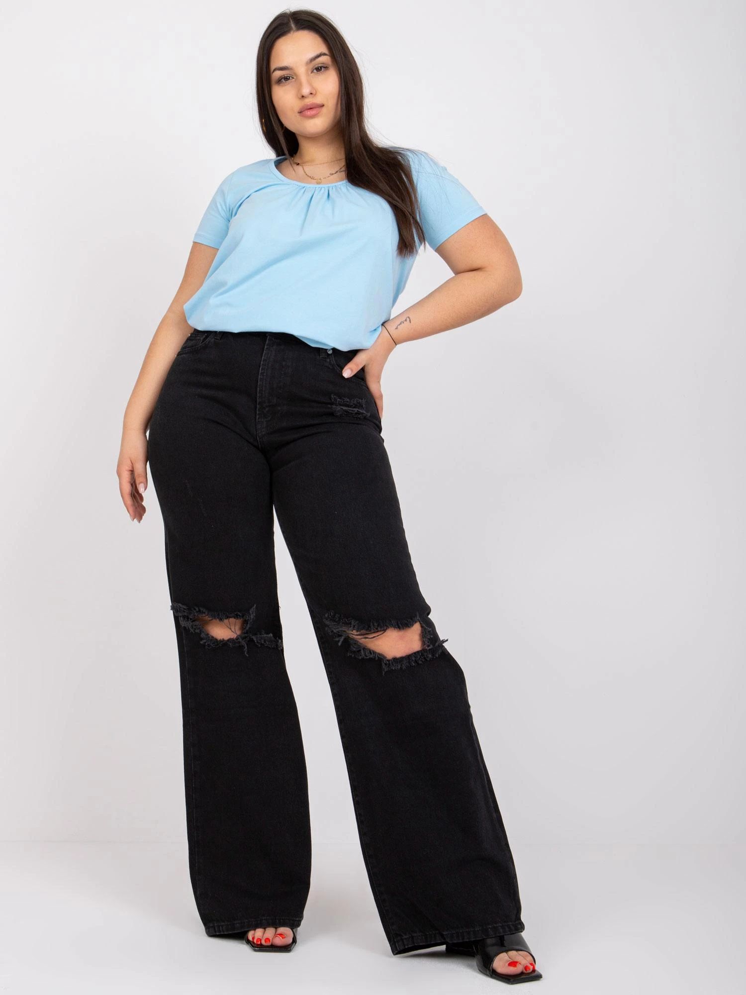 Basic Feel Good Marškinėliai-RV-TS-6320.85P-šviesiai mėlyni