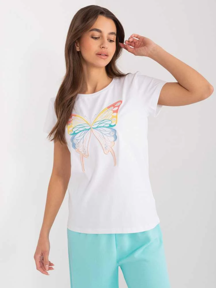 Basic Feel Good Marškinėliai-RV-TS-9637.39-balti