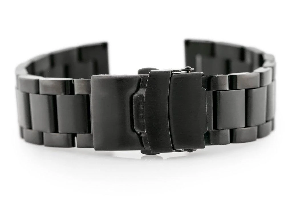 Bransoleta Pacific M3 - Solid Steel - juoda 22mm