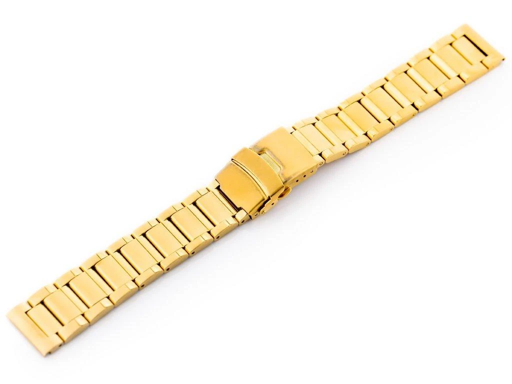 Bransoleta Pacific Model 10 solid - auksinė 22mm