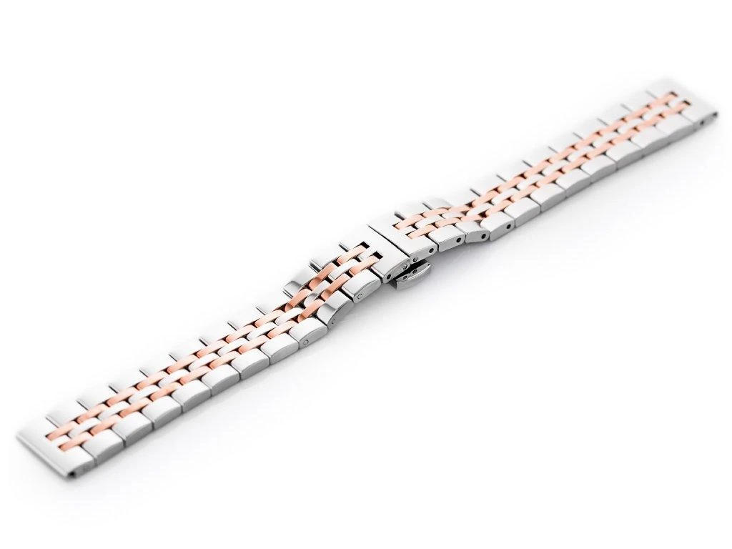 Bransoleta Pacific Model 4 sidabrinė ir róż.auksinė 14mm