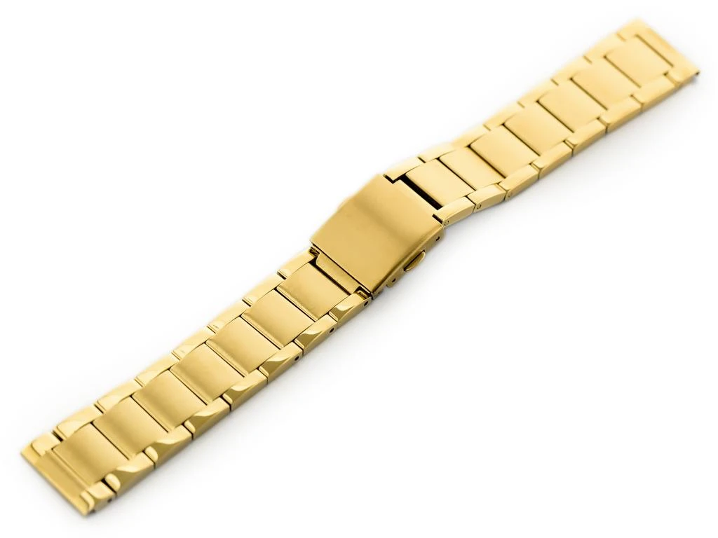 Bransoleta Pacific Model 9 solid - auksinė 22mm
