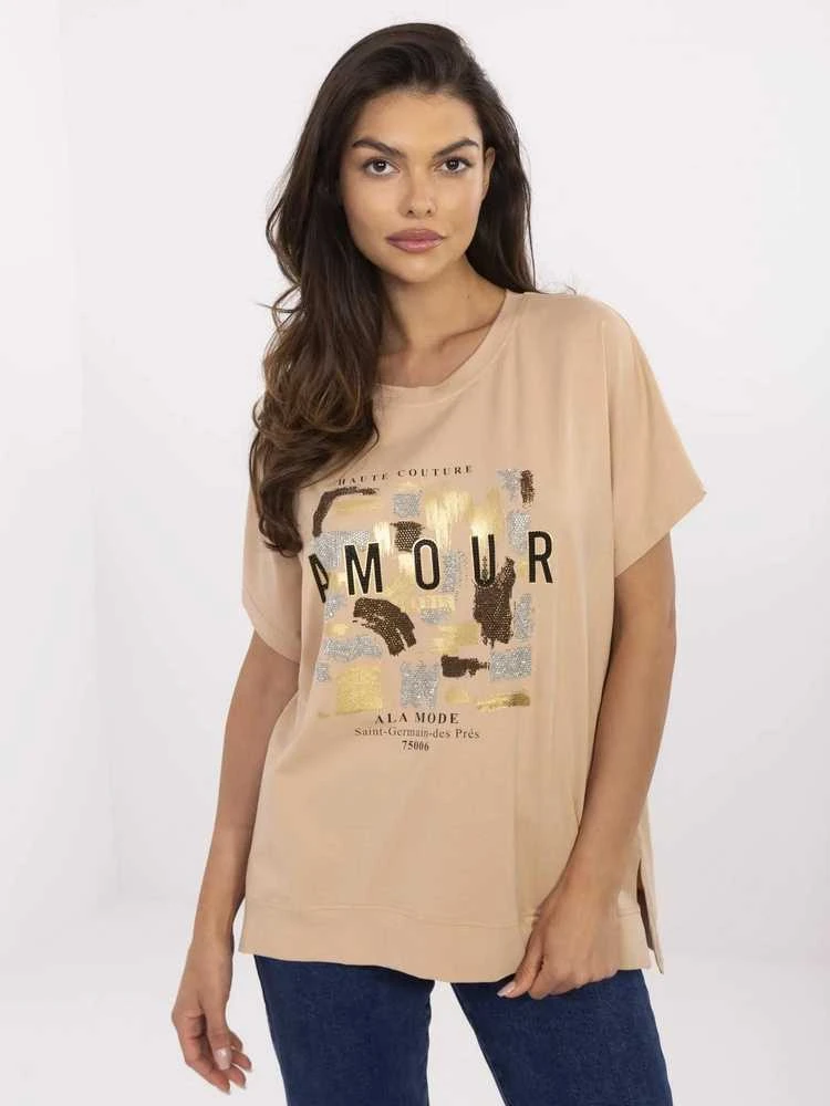 Calimera Bluzka-CLM-BZ-1701.81-camelowy