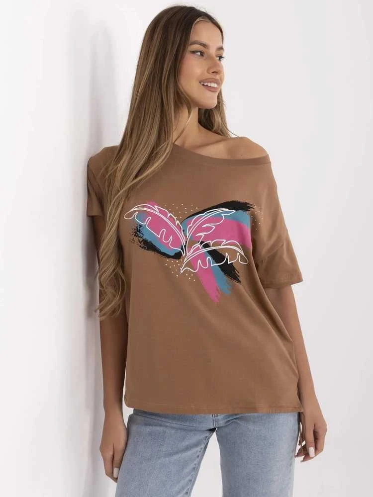 Calimera T-shirt-CLM-TS-1019.79-jasny ruda