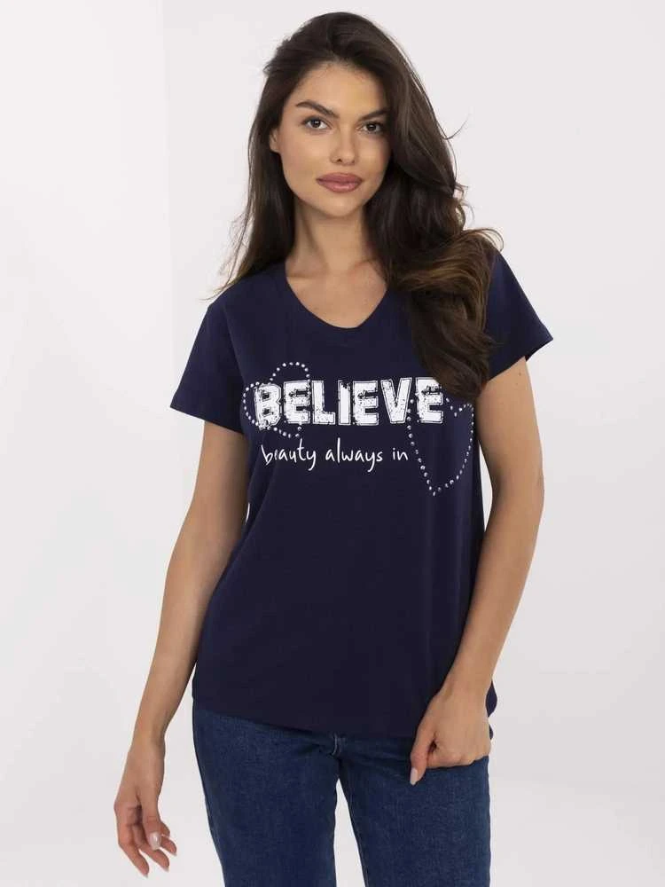 Calimera T-shirt-CLM-TS-1726.87-tamsiai mėlyna