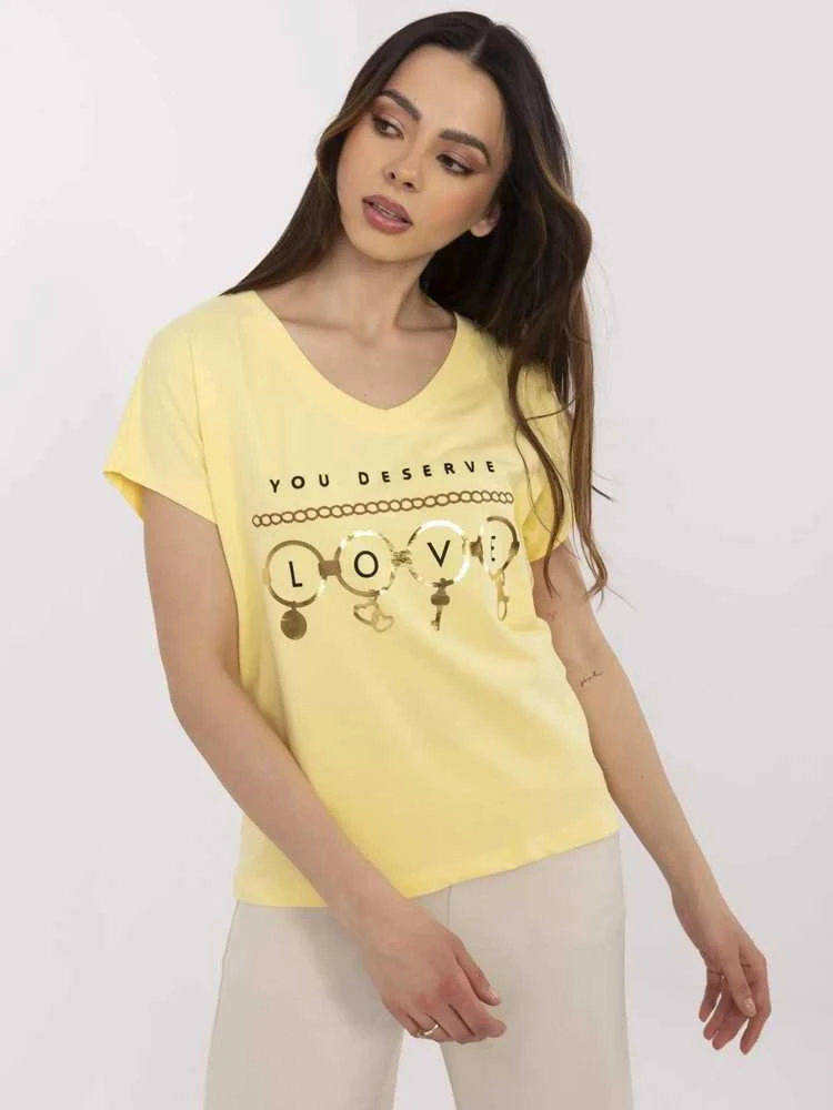 Calimera T-shirt-CLM-TS-1729.86-geltona