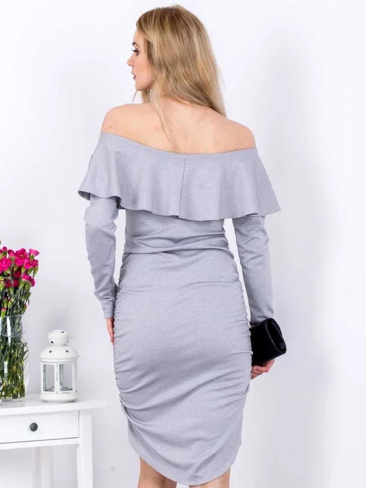 City Donna Suknelė-EM-SK-009.55-pilka
