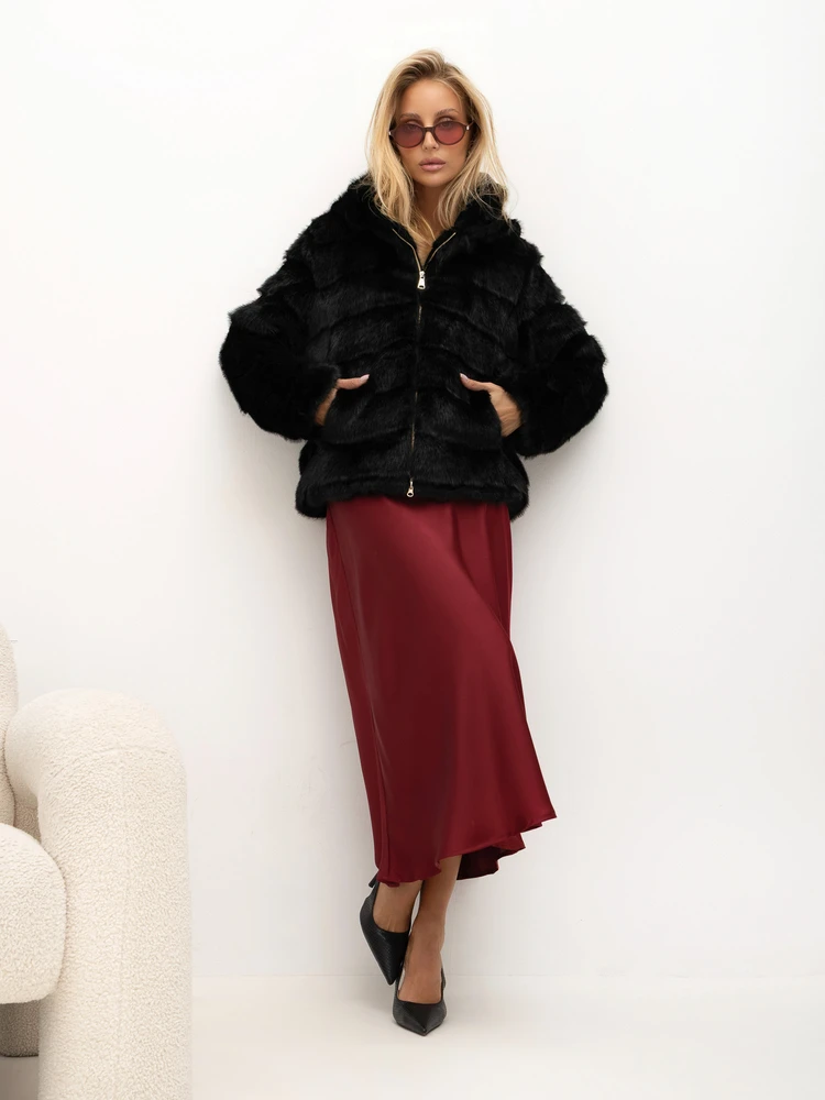 Dirbtinio kailio striukė moterims ITALY MODA IT-KR-G6805.36