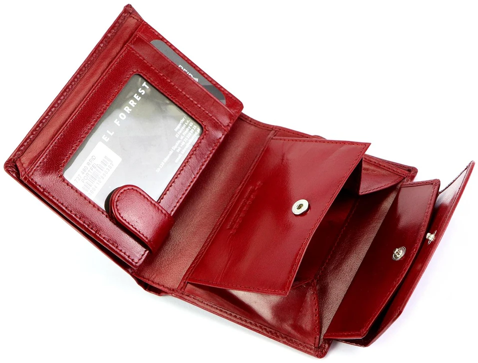 Vidutinė moteriška odinė piniginė EL FORREST 727-480 RFID