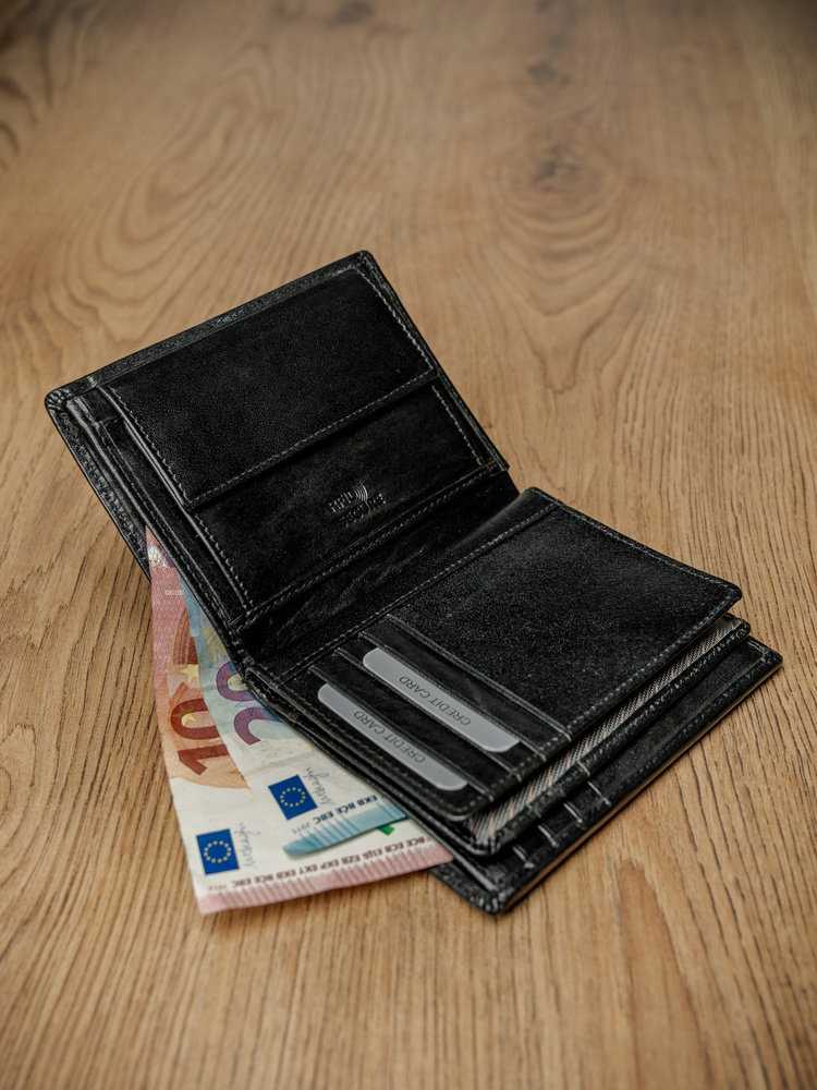Elegantiška vyriška piniginė iš natūralios odos, be užsegimo - Rovicky