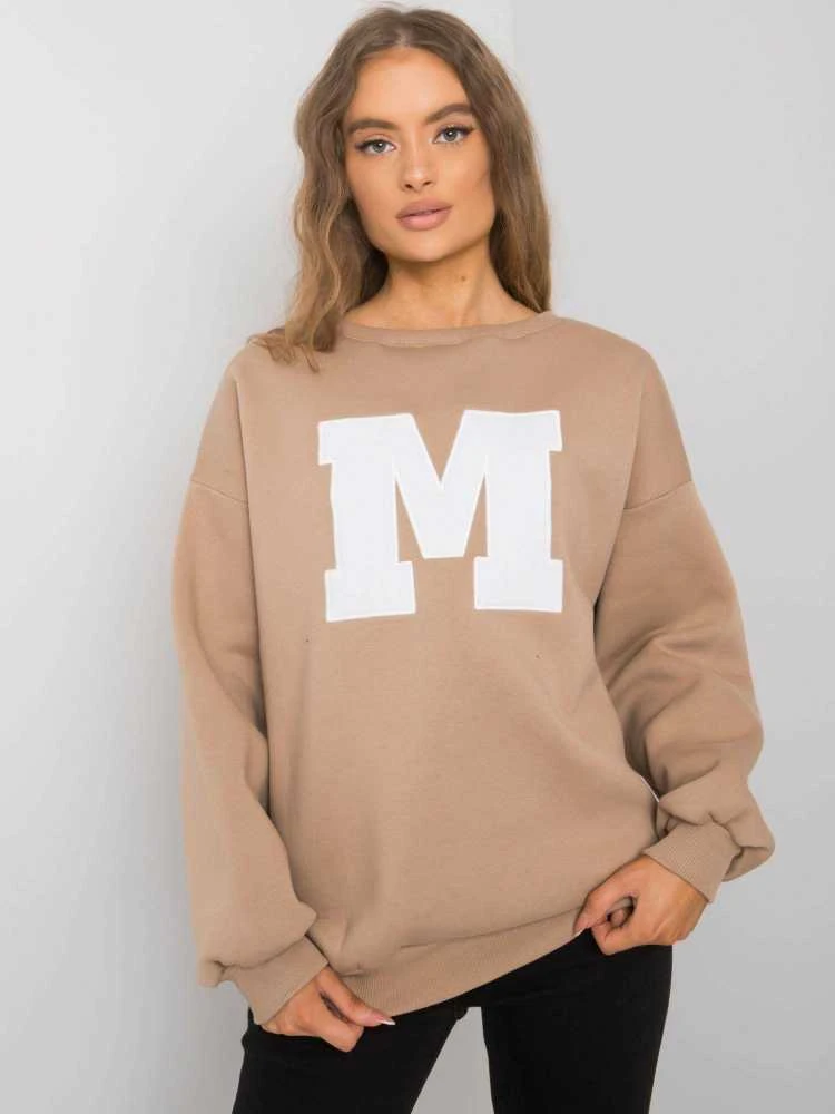 Ex Moda Megztinis-EM-BL-617-1.34X-tamsiai smėlio spalvos
