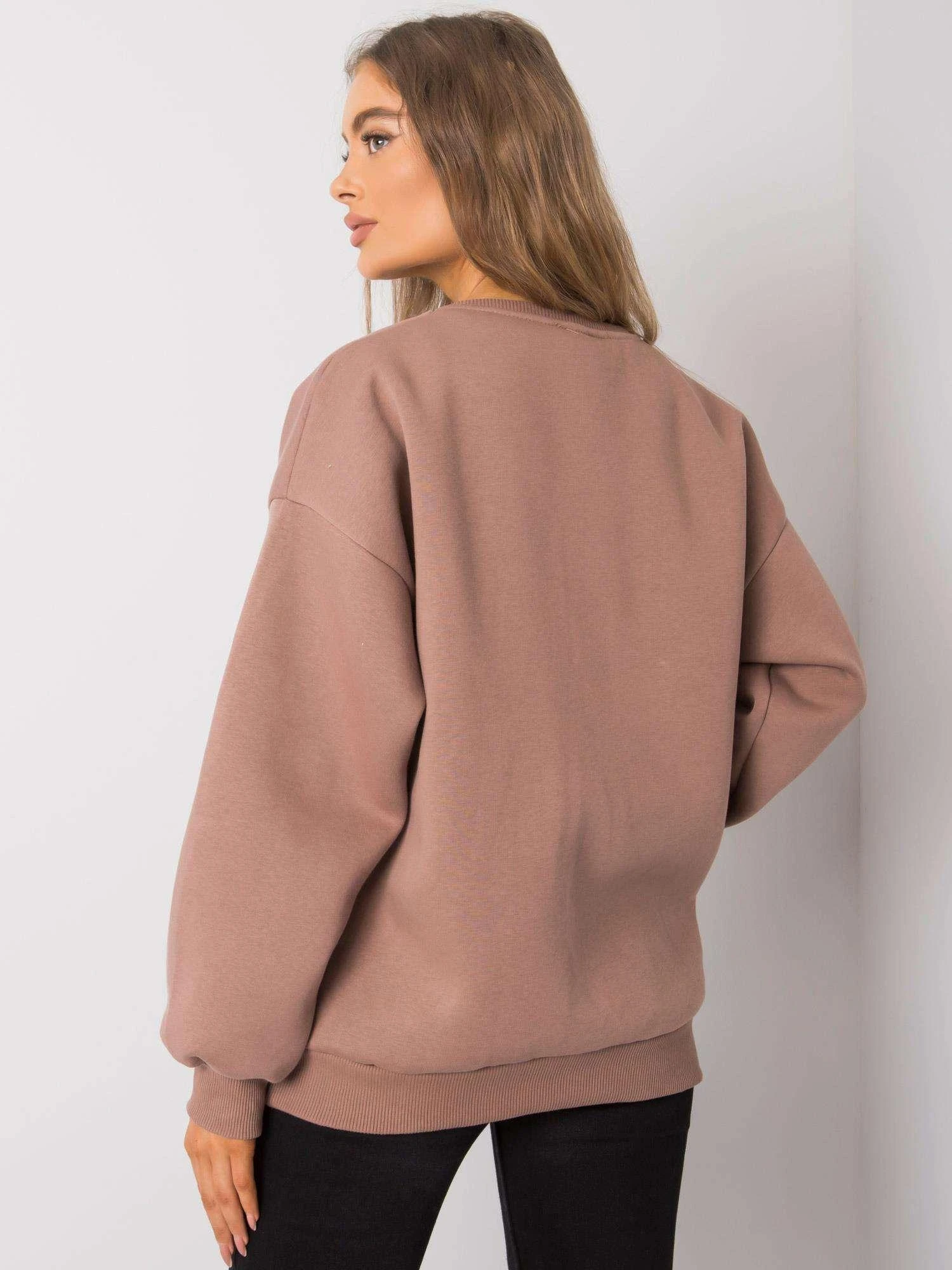 Ex Moda Megztinis-EM-BL-617-1.34X-tamsiai smėlio spalvos