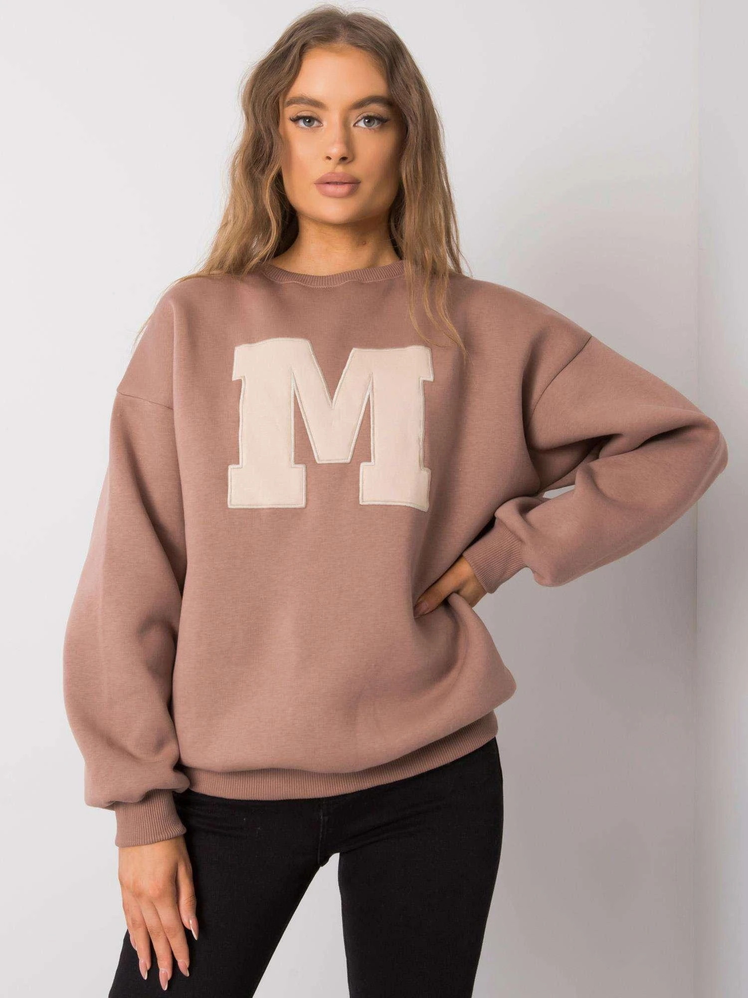 Ex Moda Megztinis-EM-BL-617-1.34X-tamsiai smėlio spalvos