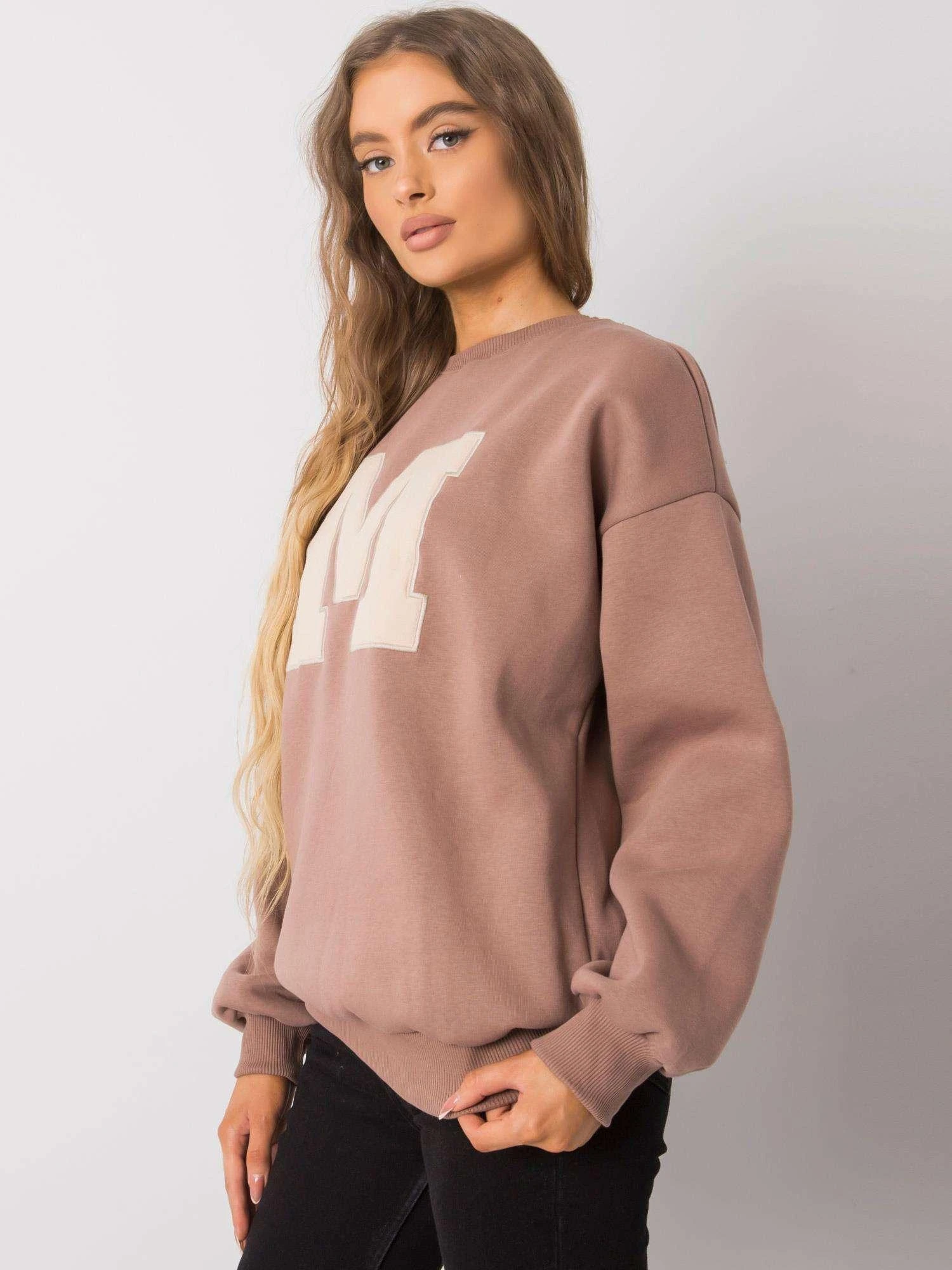 Ex Moda Megztinis-EM-BL-617-1.34X-tamsiai smėlio spalvos