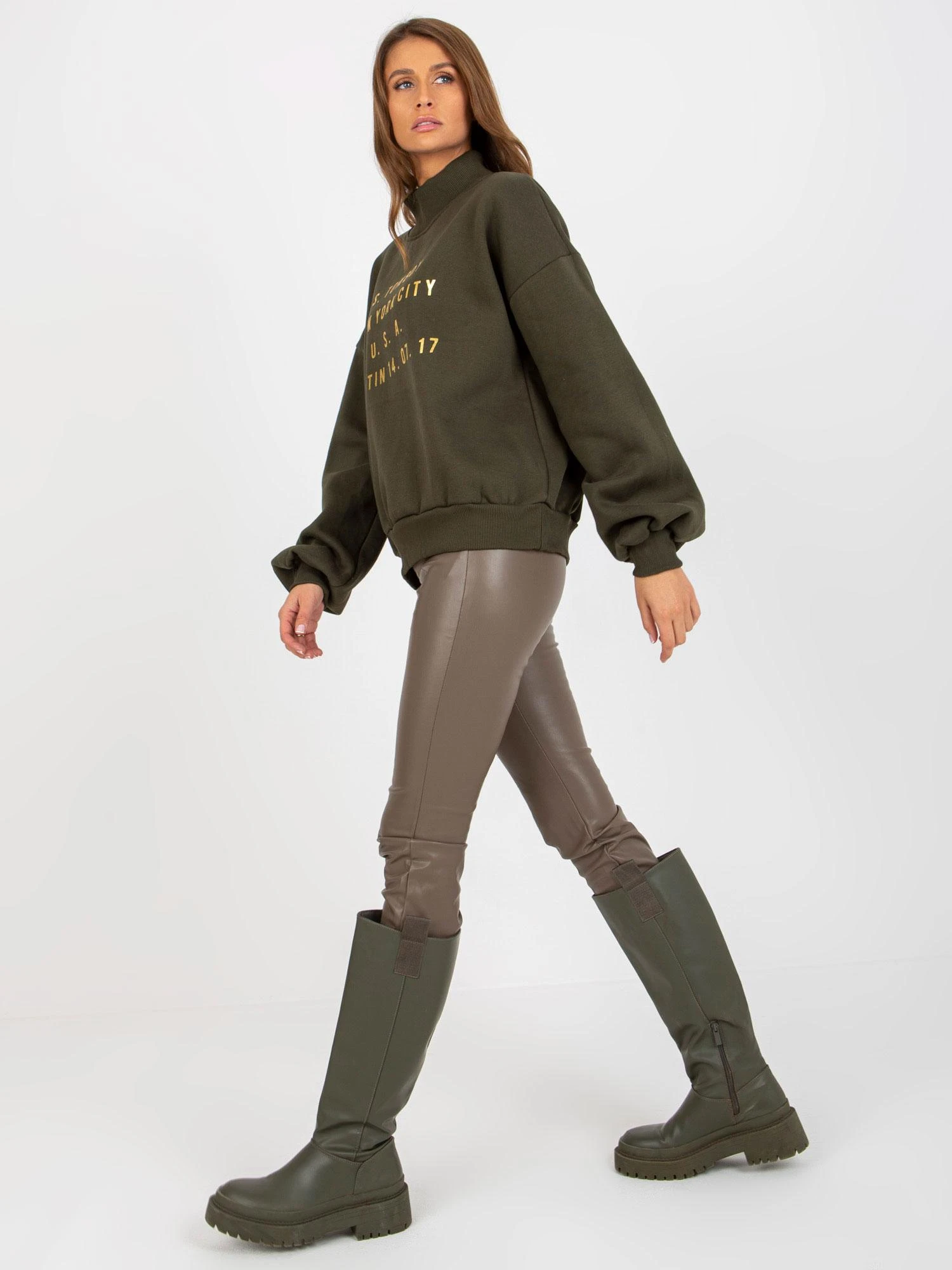 Ex Moda Megztinis-EM-BL-643.39X-khaki