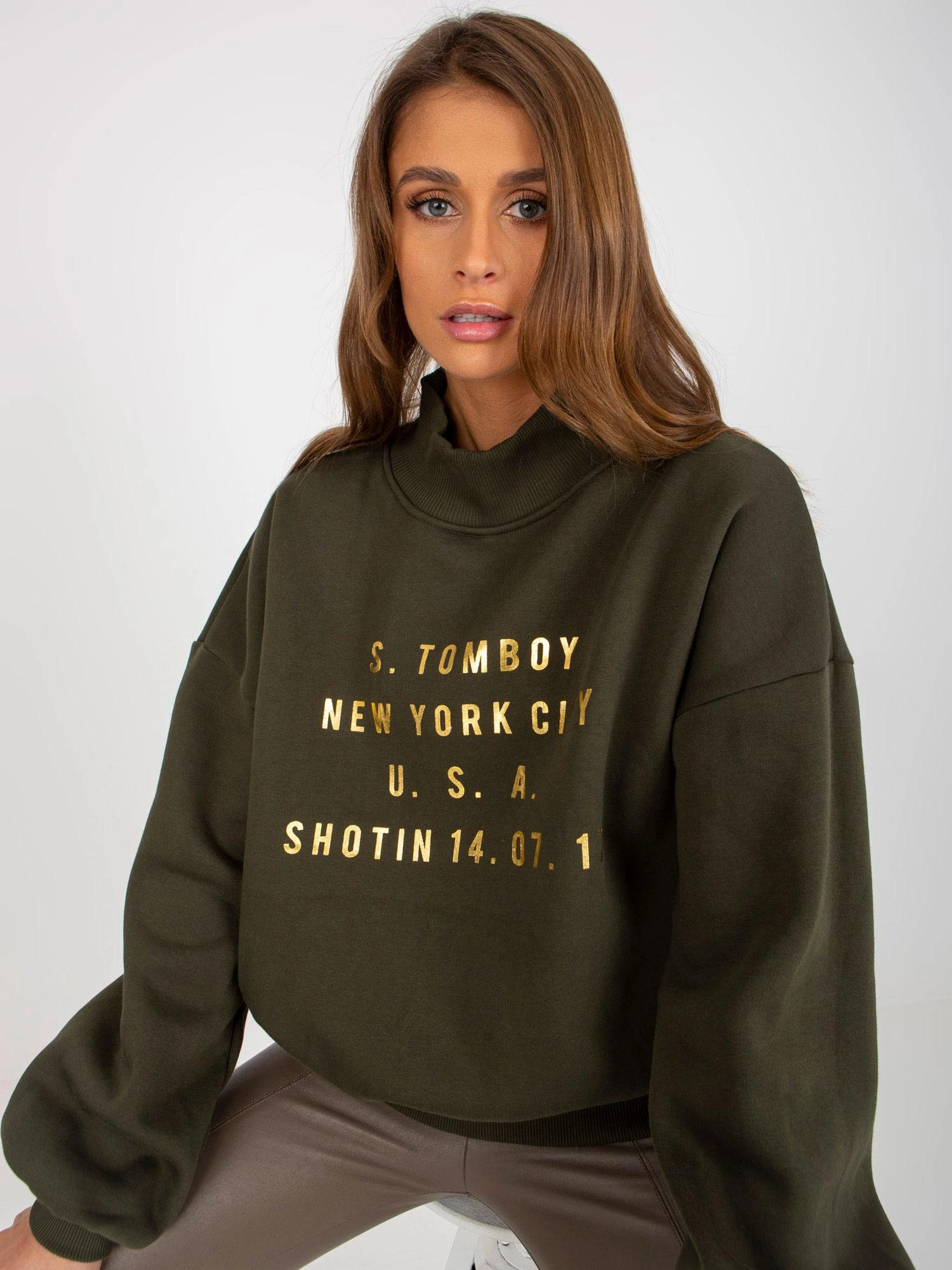 Ex Moda Megztinis-EM-BL-643.39X-khaki