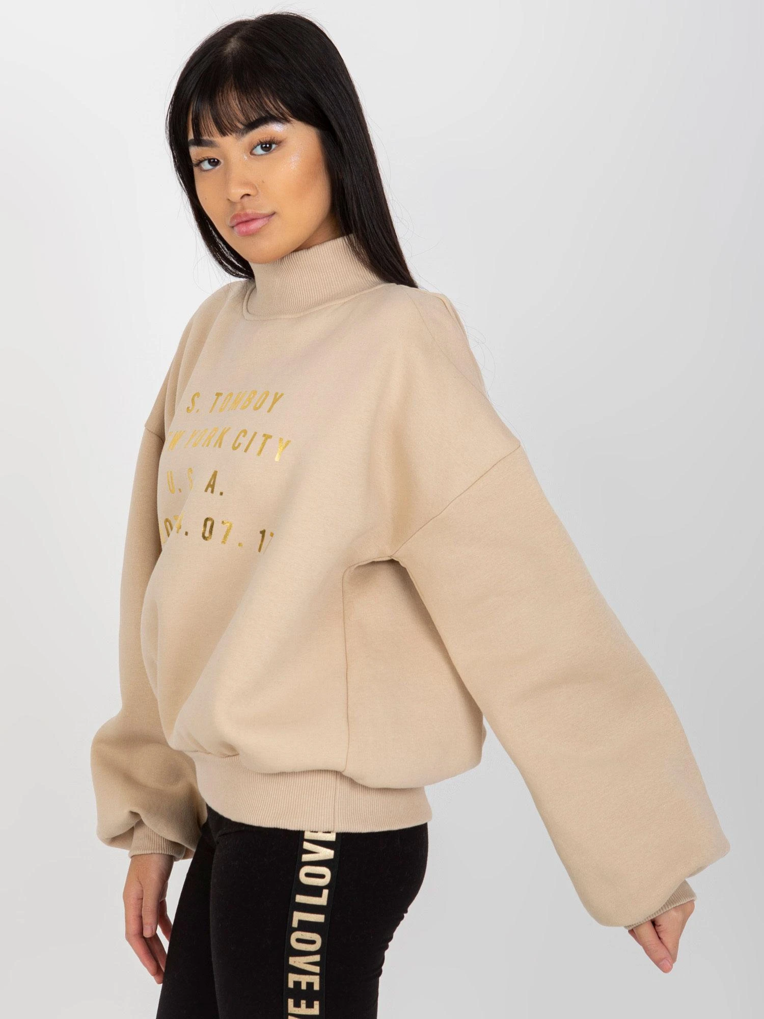 Ex Moda Megztinis-EM-BL-643.39X-smėlio spalvos