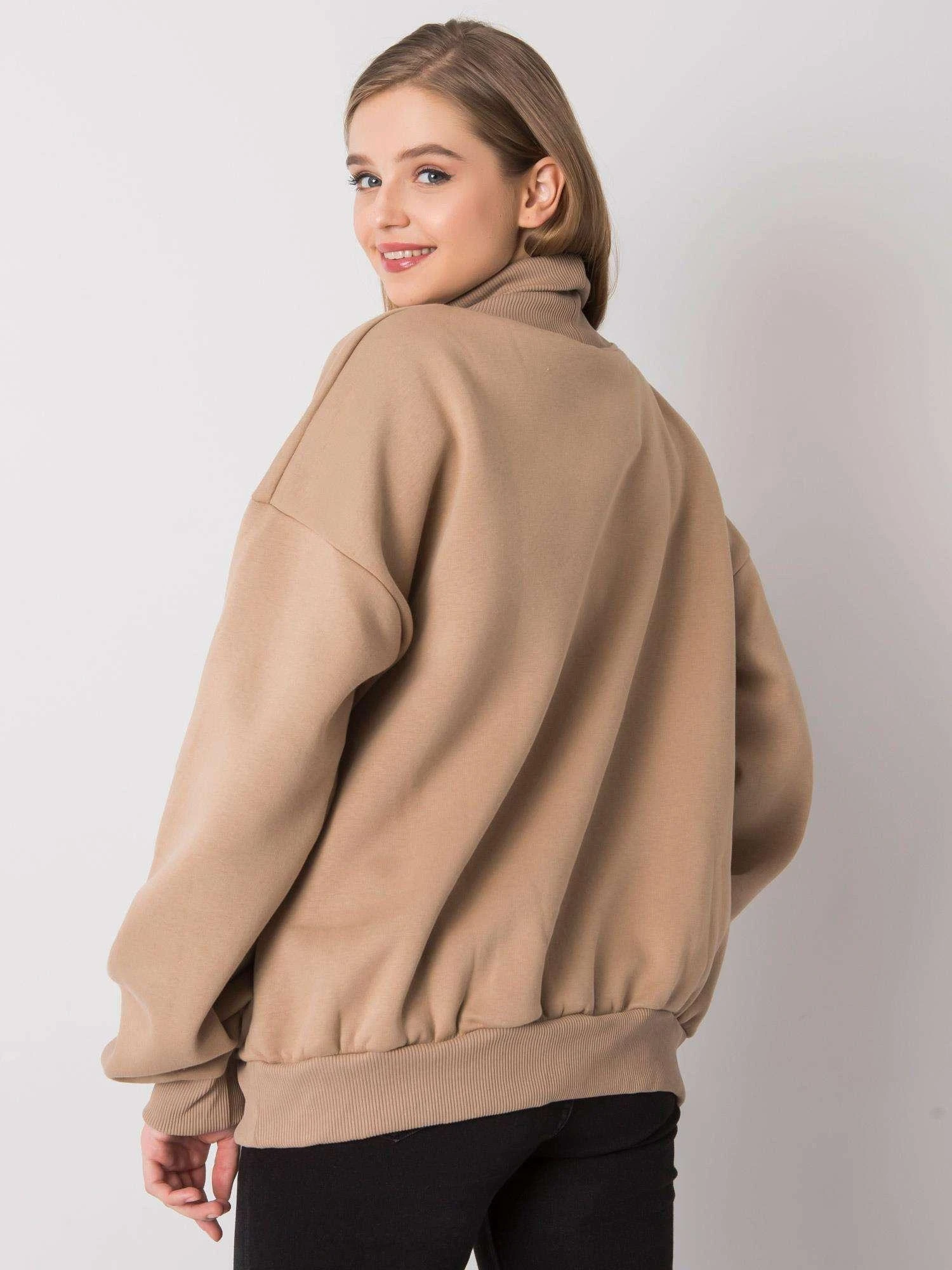 Ex Moda Megztinis-EM-BL-649.23X-tamsiai smėlio spalvos