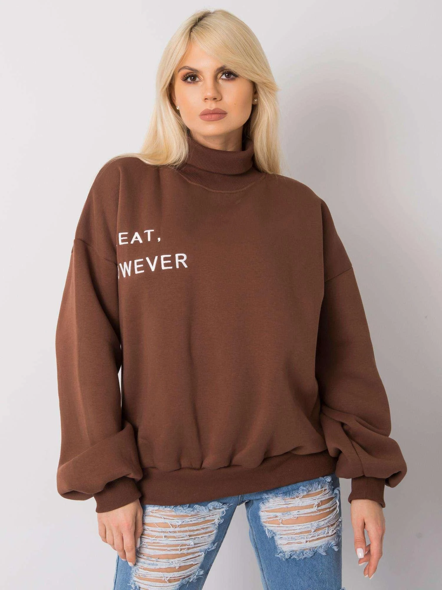 Ex Moda Megztinis-EM-BL-649.23X-tamsiai rudas