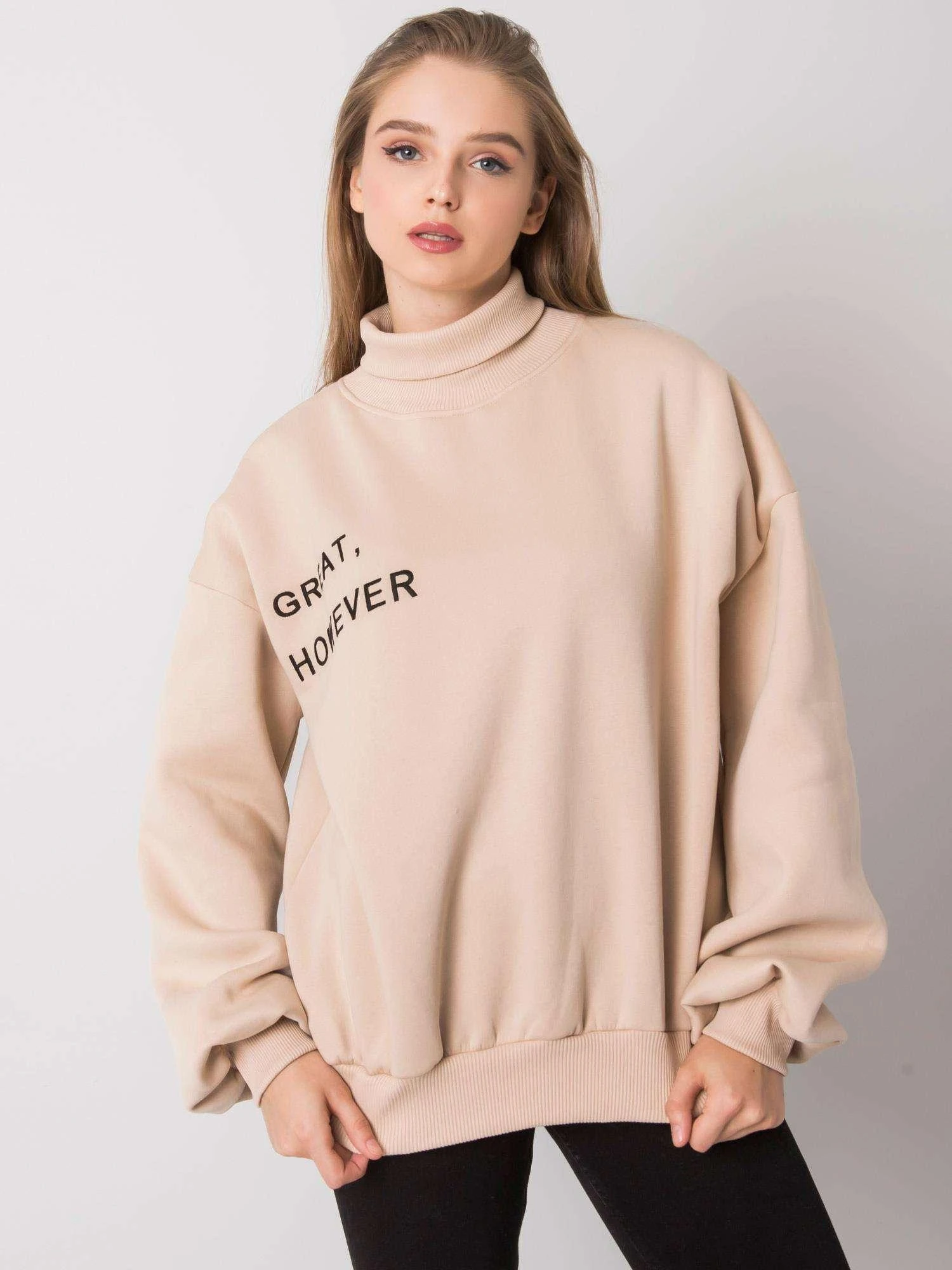 Ex Moda Megztinis-EM-BL-649.23X-smėlio spalvos