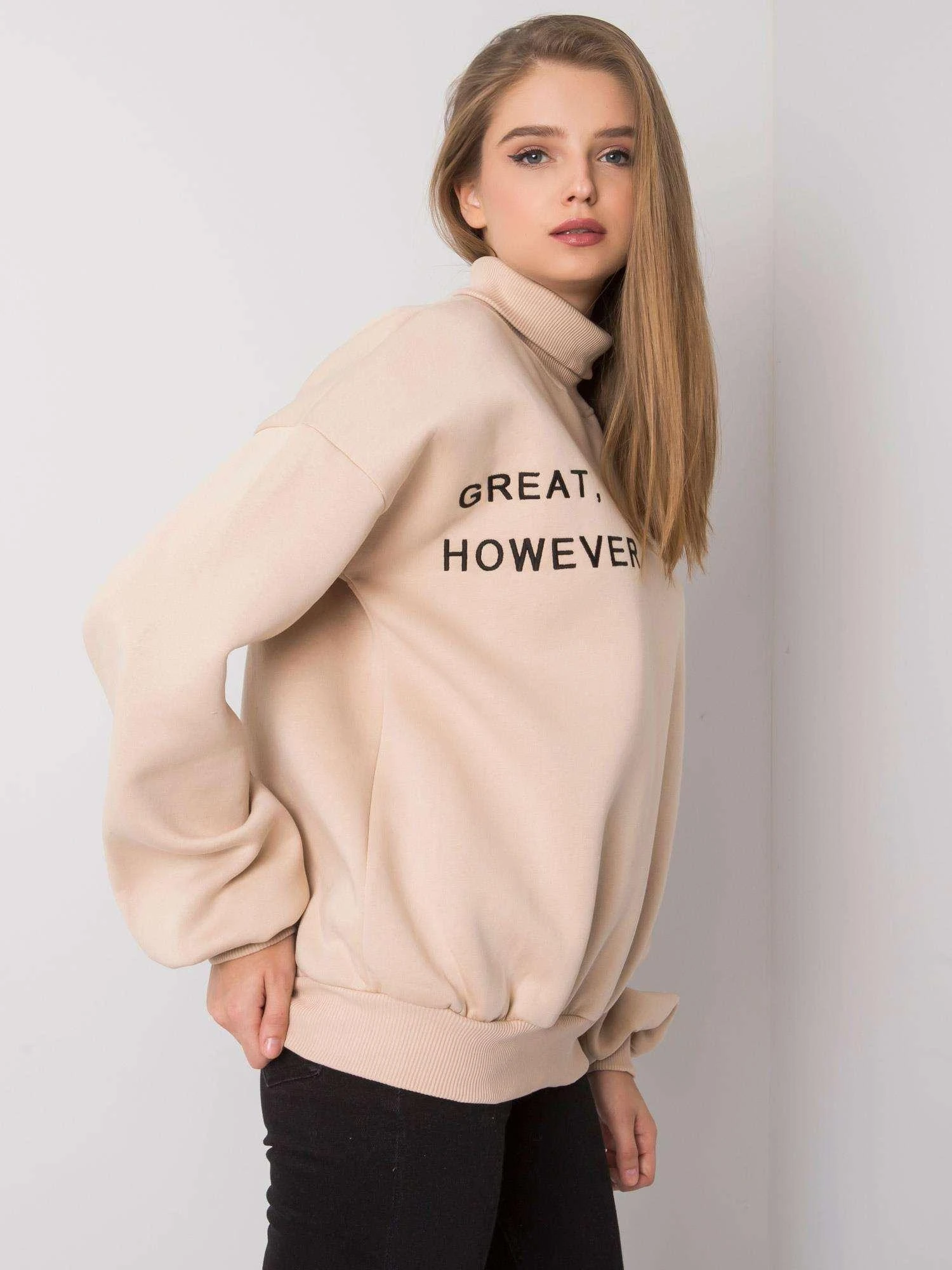 Ex Moda Megztinis-EM-BL-649.23X-smėlio spalvos