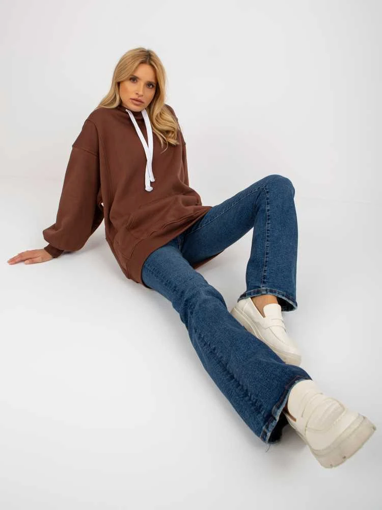 Ex Moda Megztinis-EM-BL-694.20X-tamsiai rudas