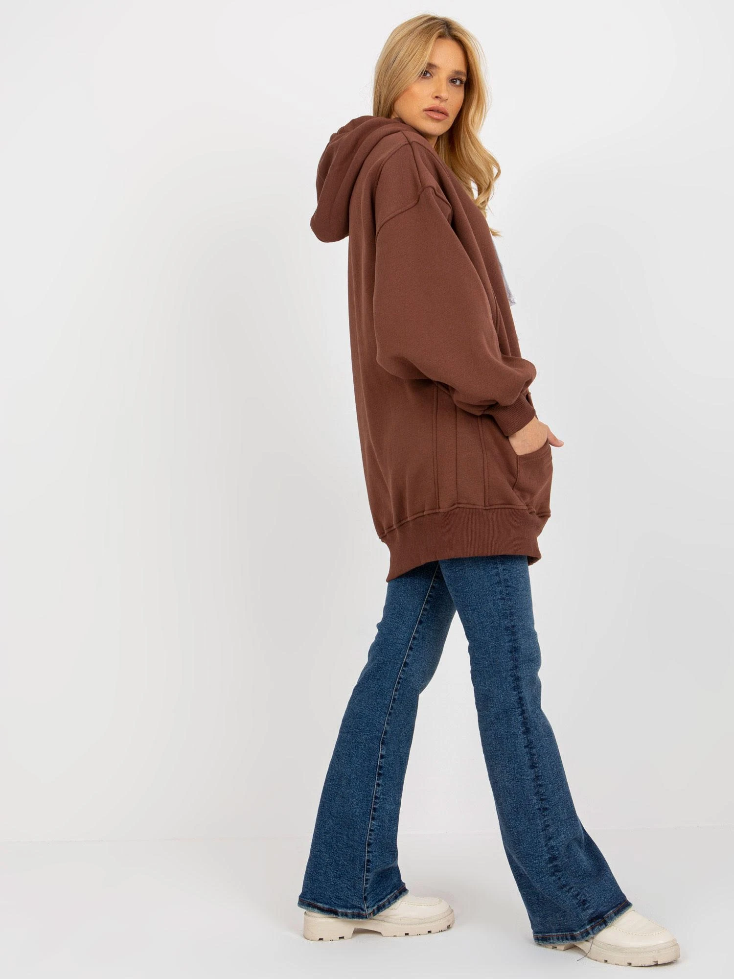 Ex Moda Megztinis-EM-BL-694.20X-tamsiai rudas