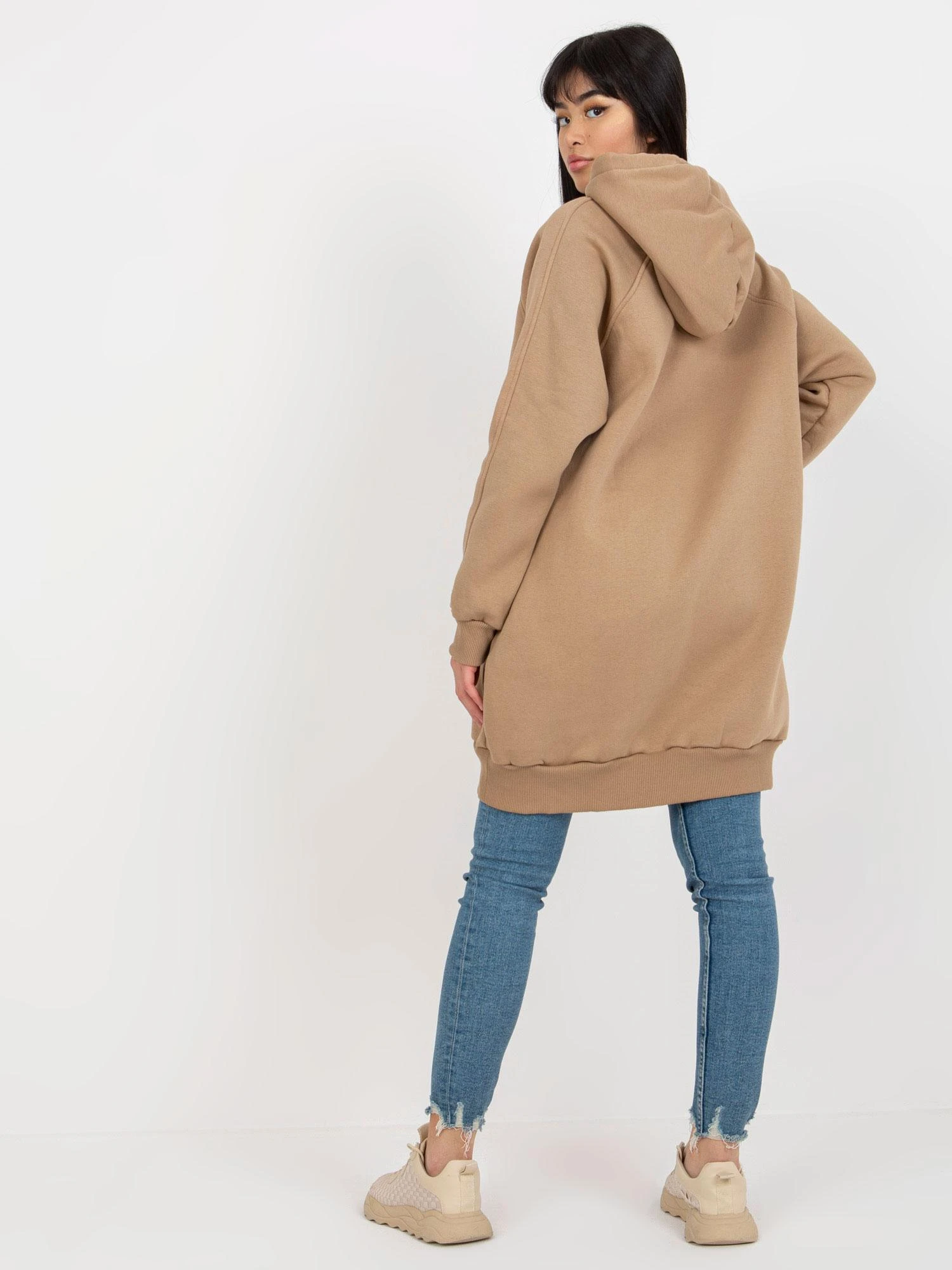 Ex Moda Megztinis-EM-BL-695.25X-tamsiai smėlio spalvos