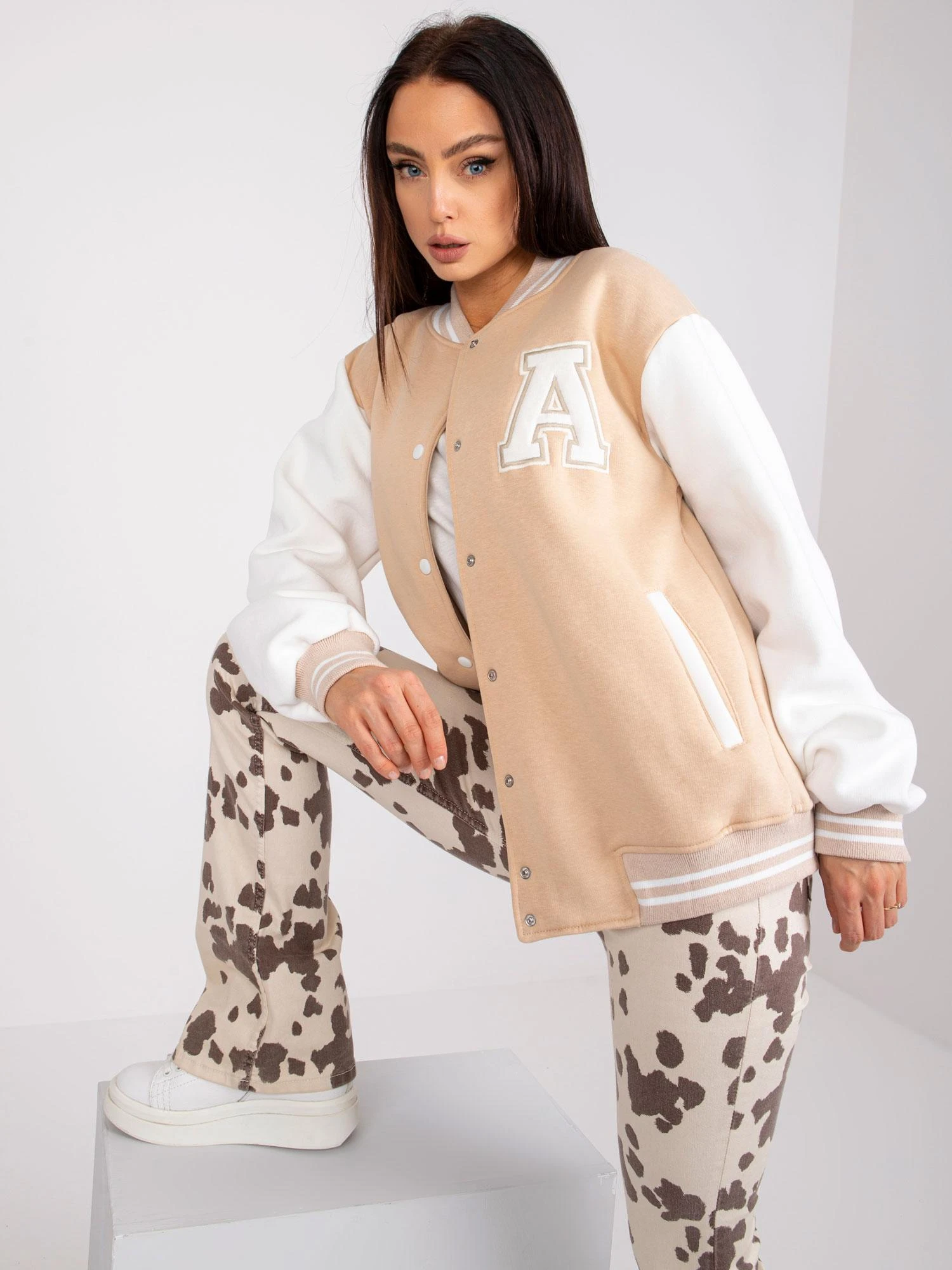 Ex Moda Megztinis-EM-BL-697.88-smėlio spalvos