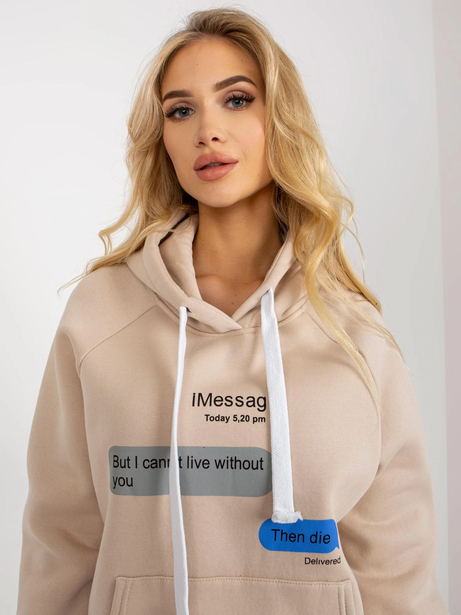 Ex Moda Megztinis-EM-BL-718.39P-smėlio spalvos