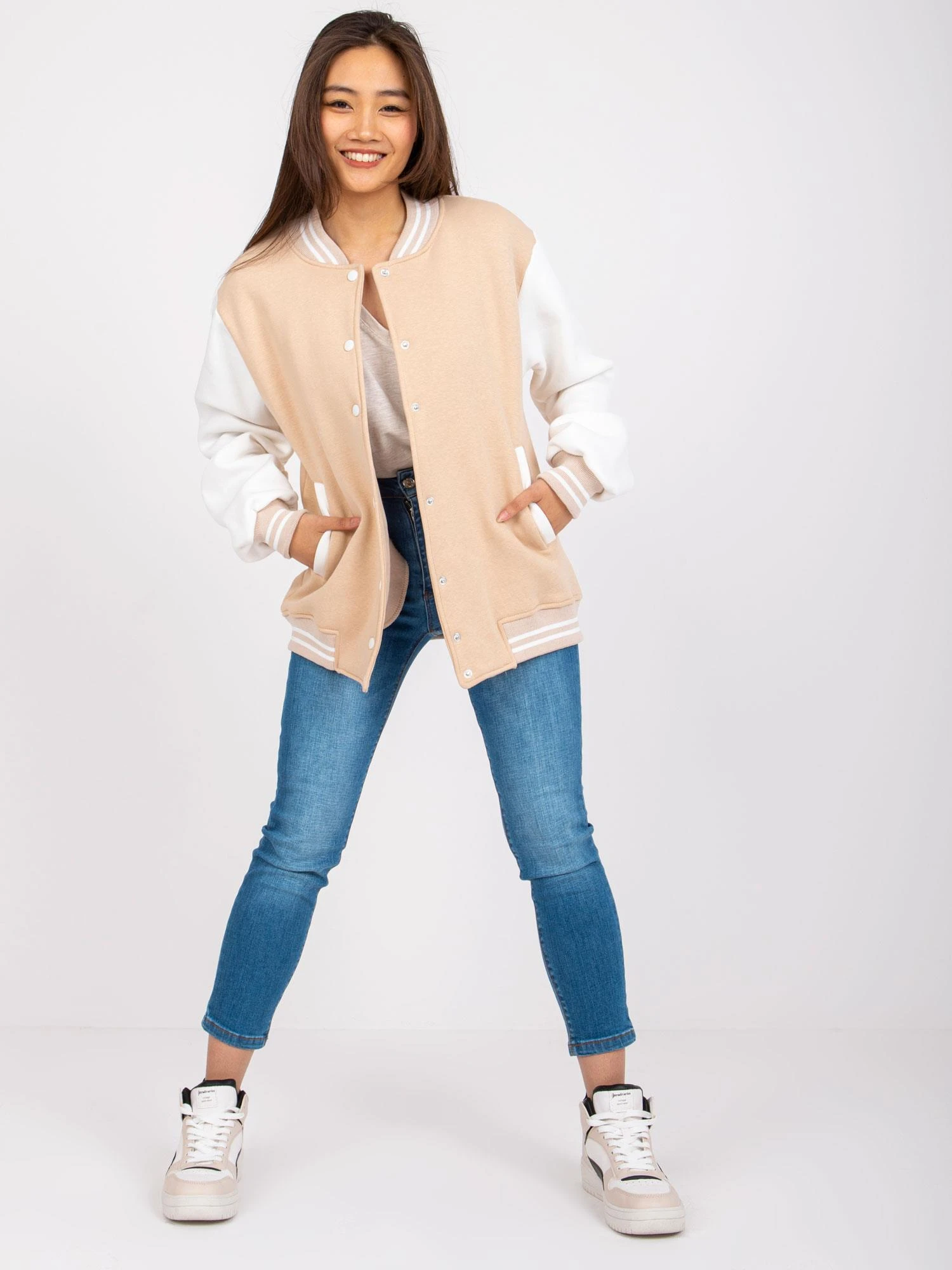 Ex Moda Megztinis-EM-BL-722.44P-smėlio spalvos