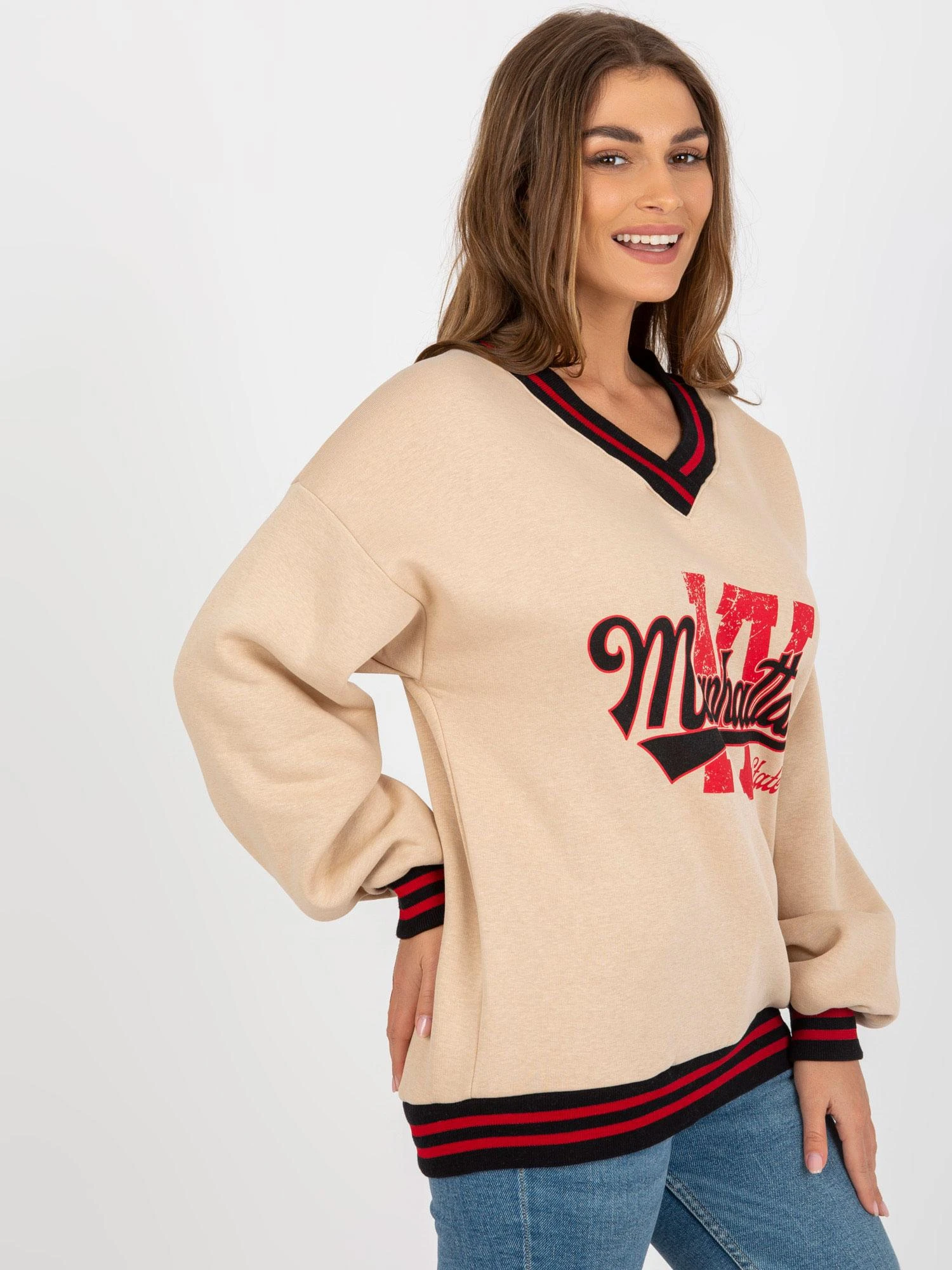 Ex Moda Megztinis-EM-BL-754.37-smėlio spalvos