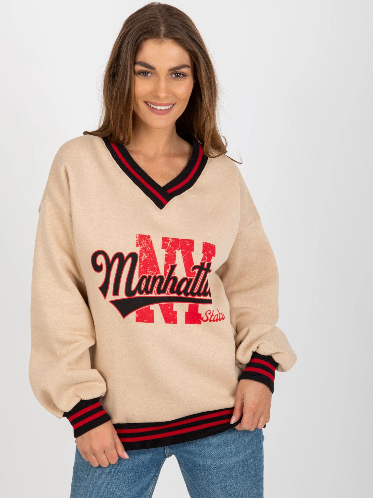 Ex Moda Megztinis-EM-BL-754.37-smėlio spalvos