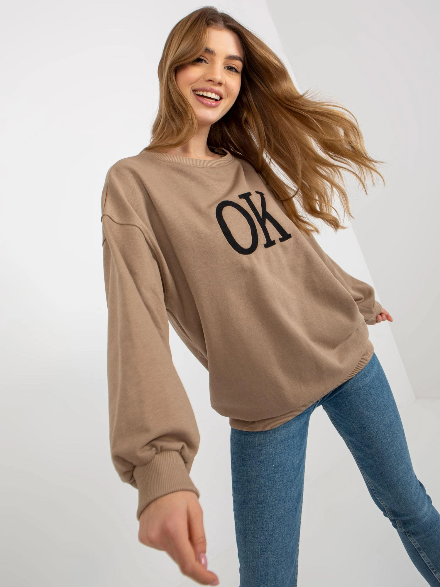 Ex Moda Megztinis-EM-BL-ES-21-536.94-tamsiai smėlio spalvos