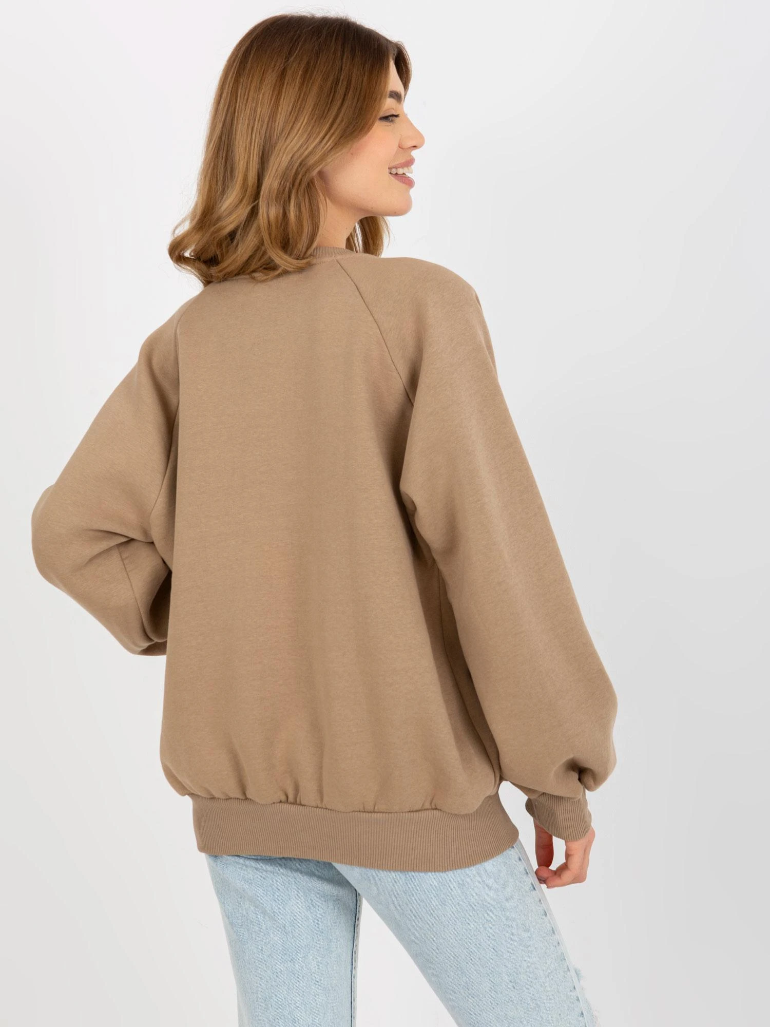 Ex Moda Megztinis-EM-BL-N652.46-tamsiai smėlio spalvos