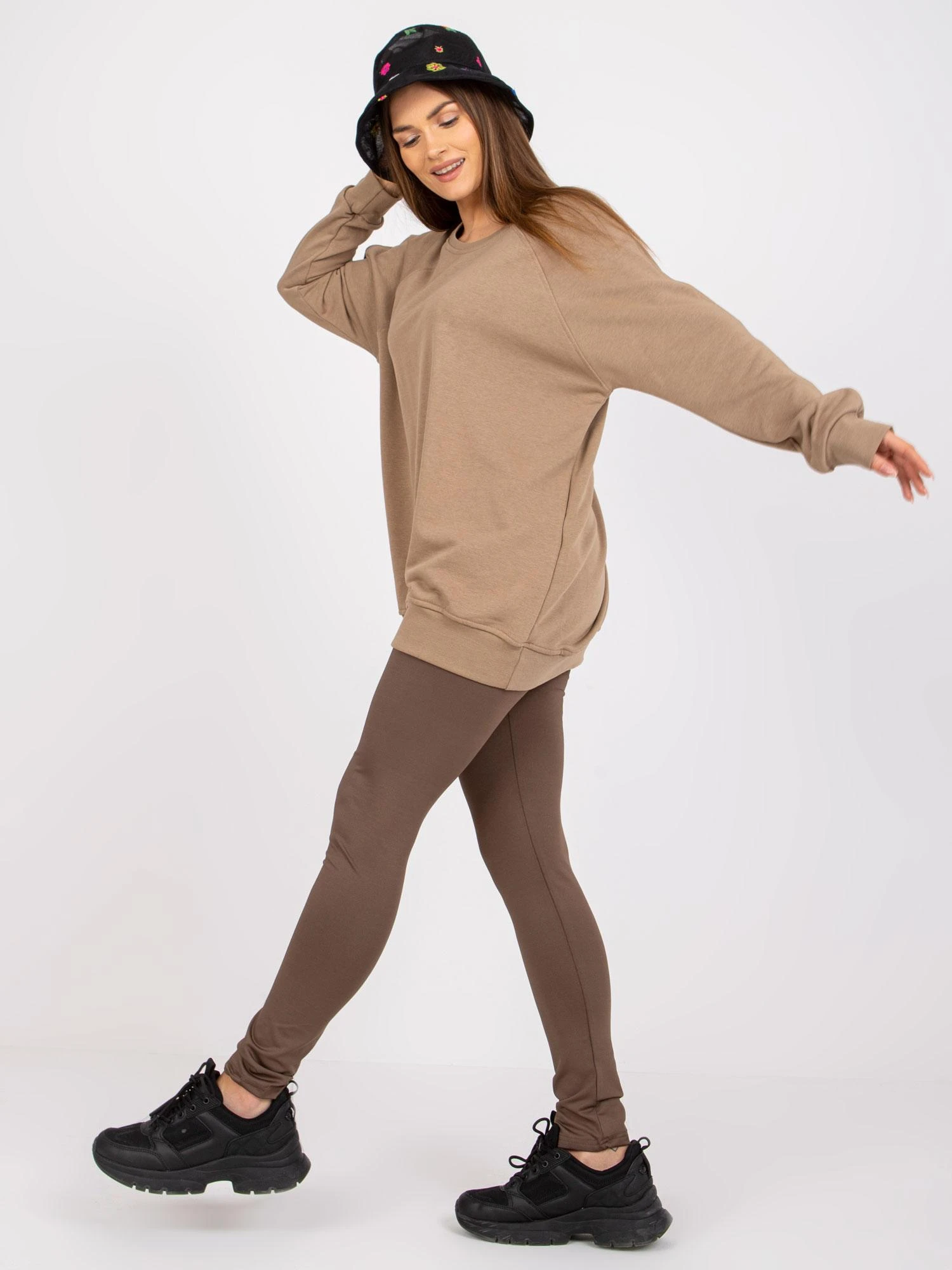 Ex Moda Megztinis-EM-BL-U623.63P-tamsiai smėlio spalvos