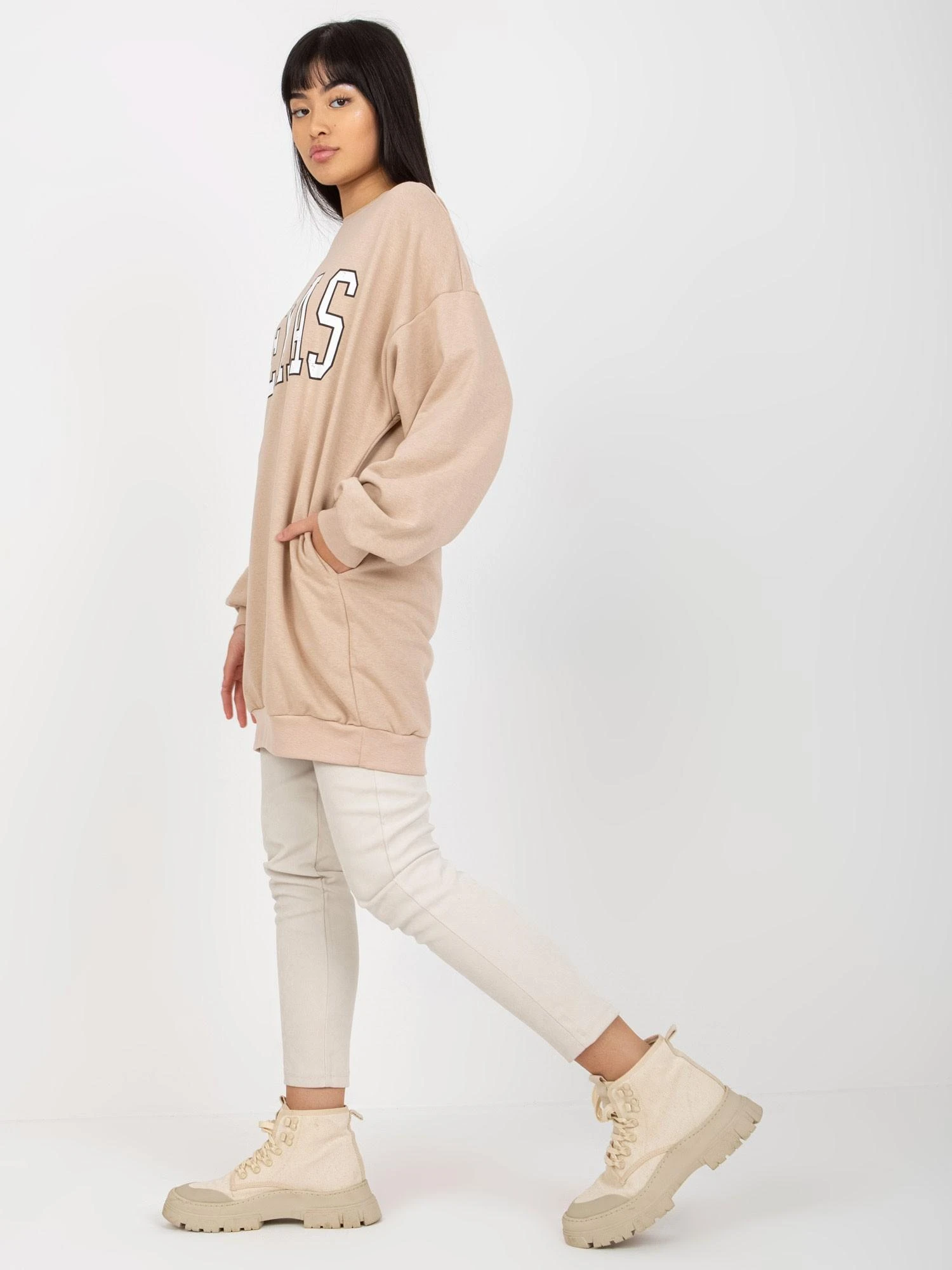 Ex Moda Megztinis-EM-BL-U719.82P-smėlio spalvos