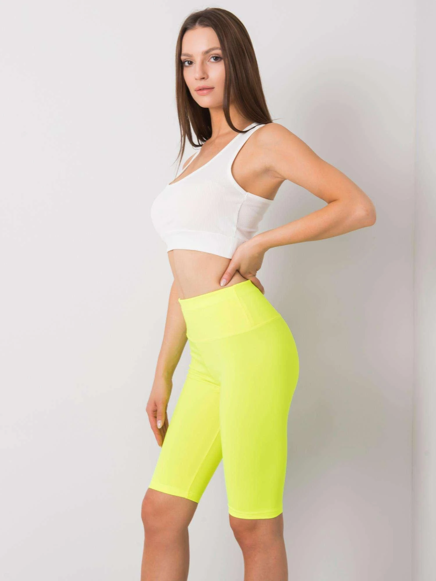 Ex Moda Šortai moterims -EM-LG-574.05-fluo geltoni