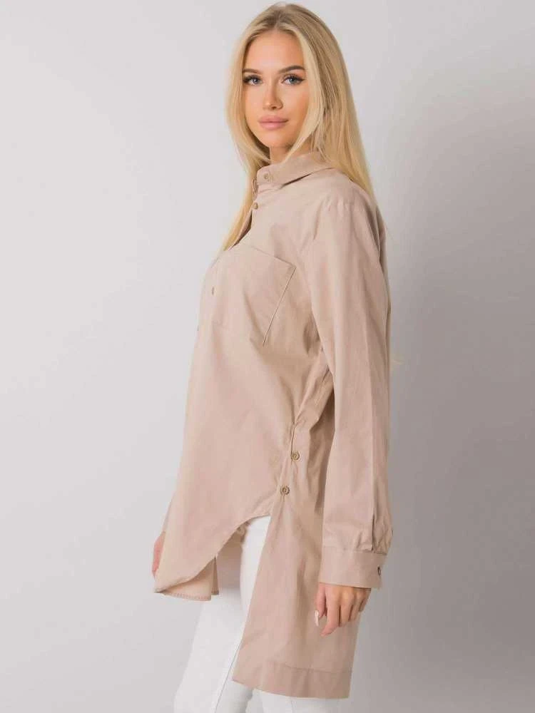 Ex Moda Marškiniai-EM-KS-001.46-smėlio spalvos