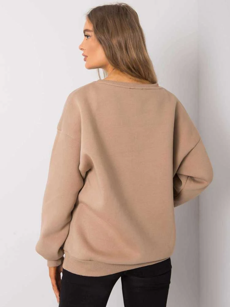 Ex Moda Megztinis-EM-BL-617-1.34X-tamsiai smėlio spalvos