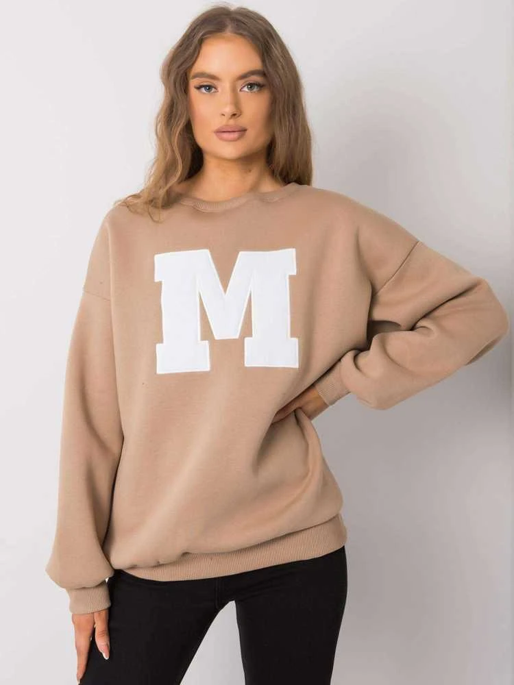 Ex Moda Megztinis-EM-BL-617-1.34X-tamsiai smėlio spalvos