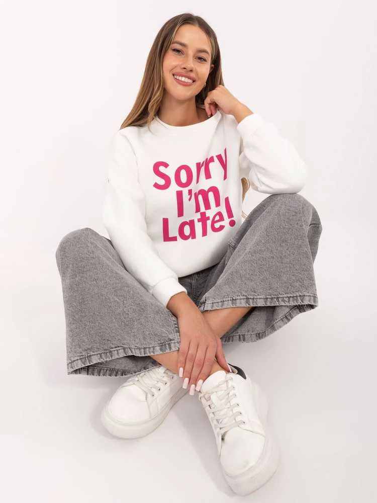 Ex Moda Megztinis-EM-BL-624.90P-baltas ir rožinis