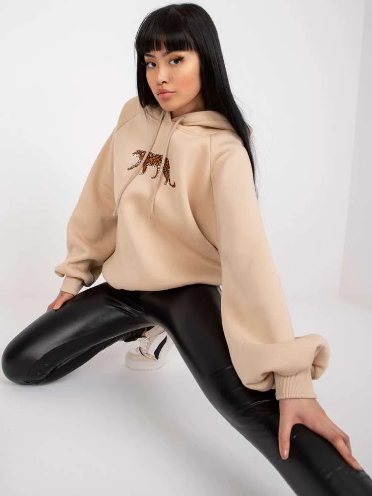 Ex Moda Megztinis-EM-BL-651.99-smėlio spalvos
