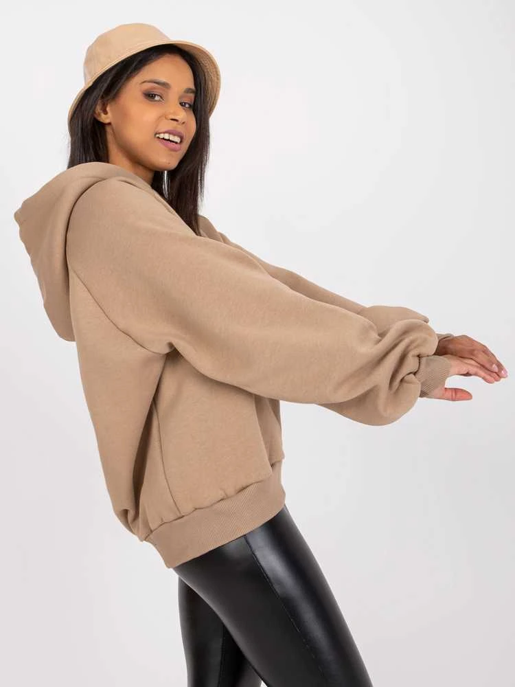 Ex Moda Megztinis-EM-BL-651.99-tamsiai smėlio spalvos
