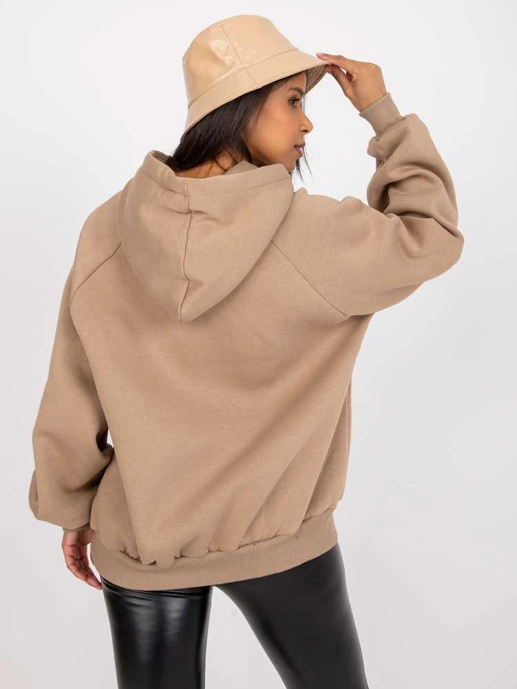 Ex Moda Megztinis-EM-BL-651.99-tamsiai smėlio spalvos
