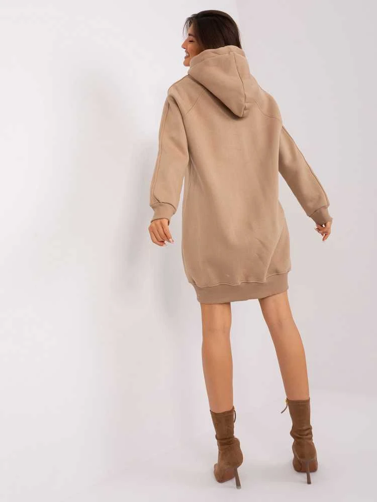 Ex Moda Megztinis-EM-BL-704.99P-tamsiai smėlio spalvos