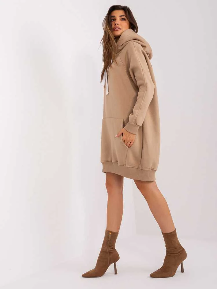 Ex Moda Megztinis-EM-BL-704.99P-tamsiai smėlio spalvos